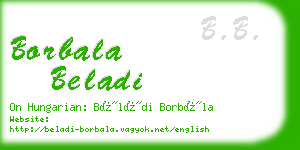 borbala beladi business card